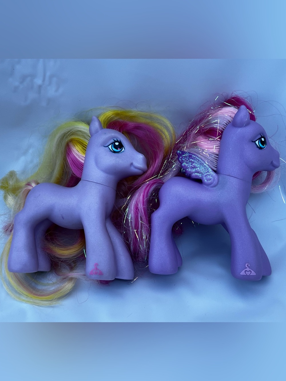 Hasbro Purple My Little Pony Pair with Pink & Yellow Manes